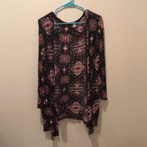 H&M red and black cardigan