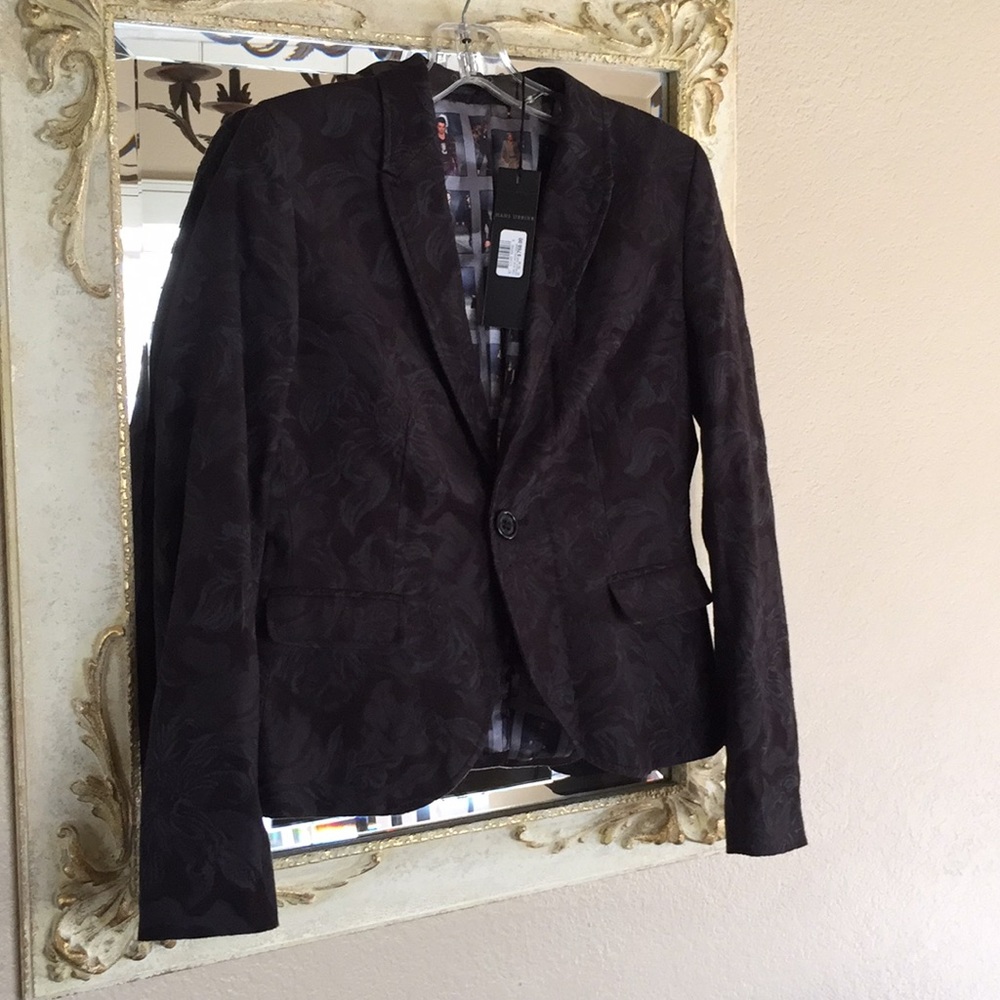 Hans Ubbink black and blue blazer. Size Euro 40.