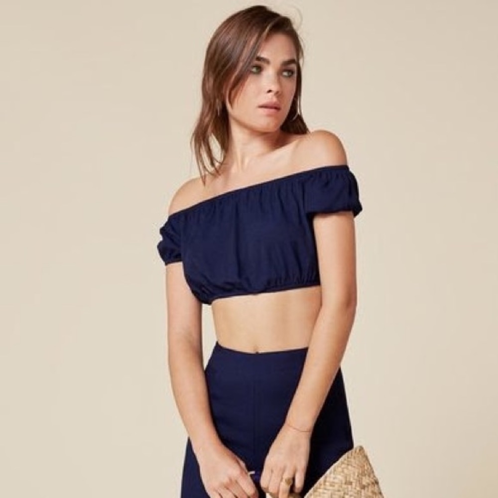 Reformation Off the Shoulder Crop Top - NWT!