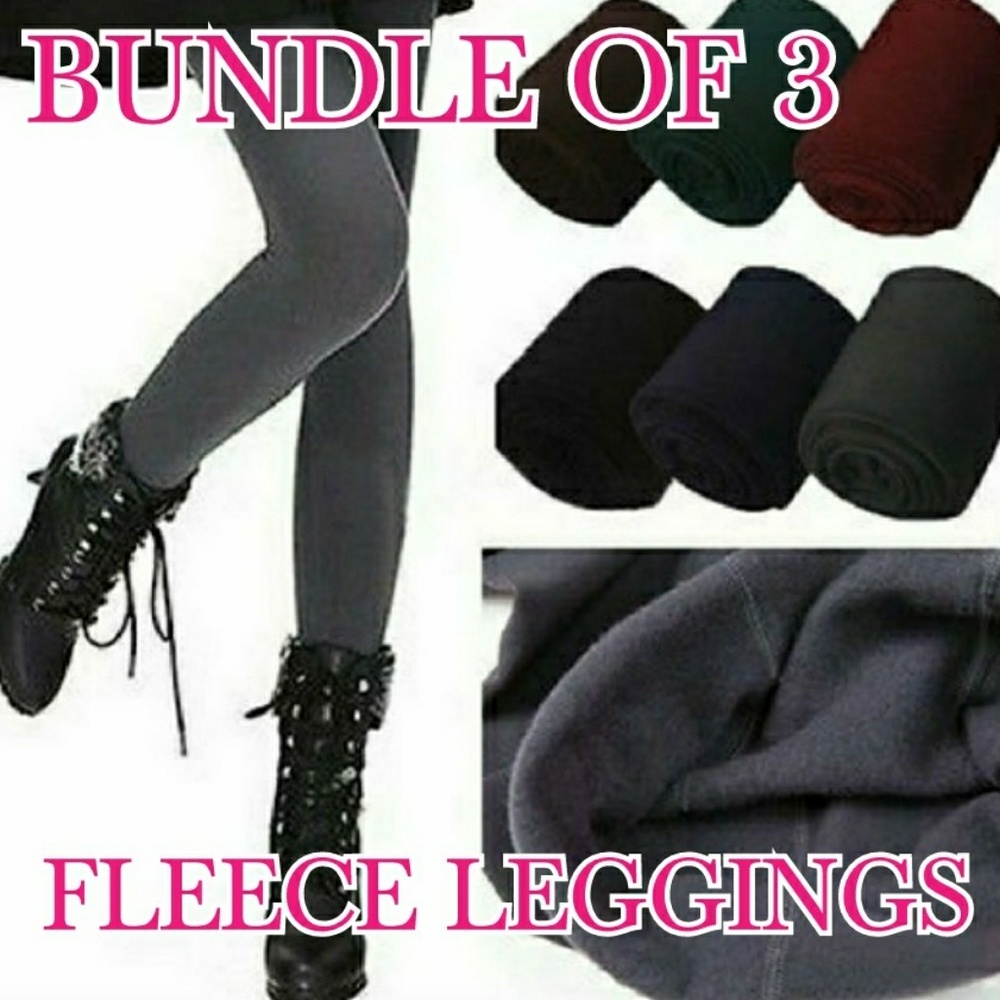 🔥BUNDLE OF 3 SALE FLEECE LEGGINGS