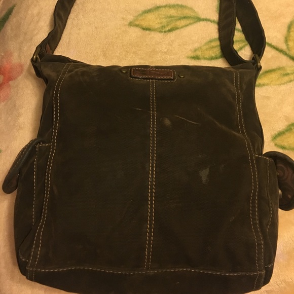 Clearance 🛍 Dark green fossil handbag. - Picture 2 of 7