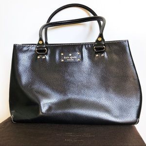 Kate Spade black leather shoulder bag