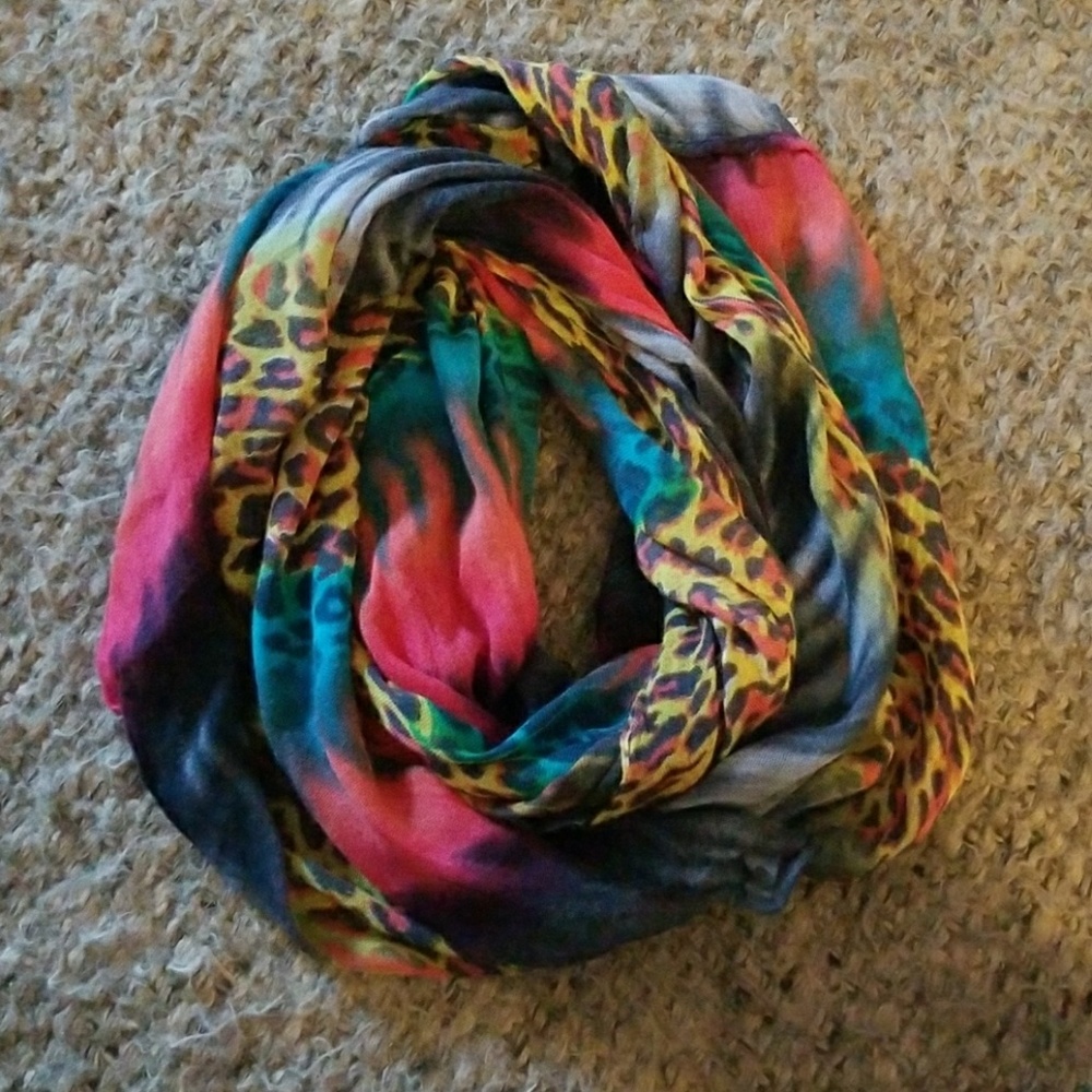colorful infinity scarf