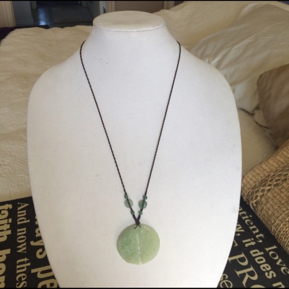 Jade Phoenix and Dragon pendant