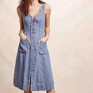 Anthropologie Denim Holding Horses Dress