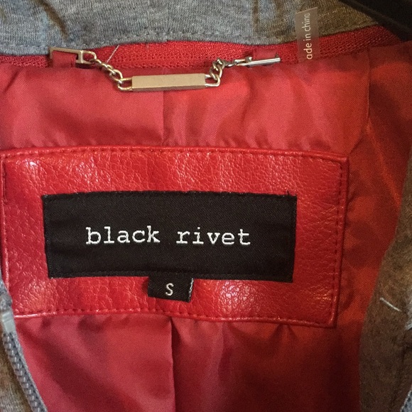 Red leather "like" sassy hoodie🎁💝 - Picture 2 of 3