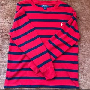 Polo by Ralph Lauren Striped Red Long Sleeve