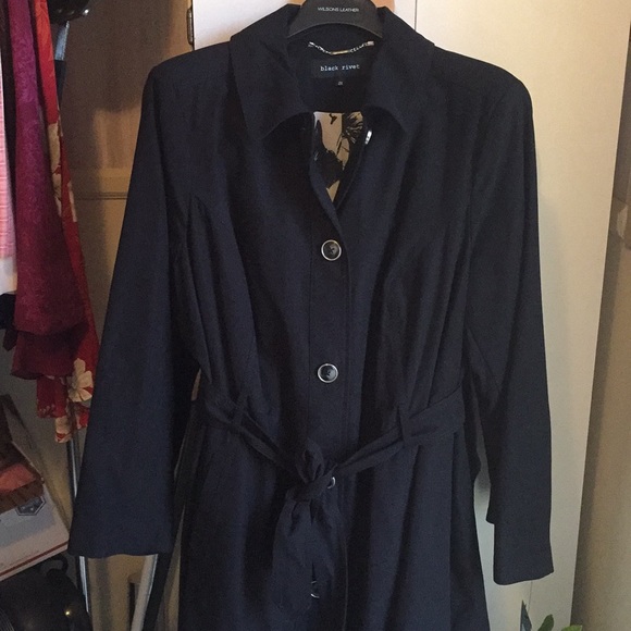 Black Rivet Jackets & Blazers - 🅿️ BLACK TRENCH COAT 💝HP🎁