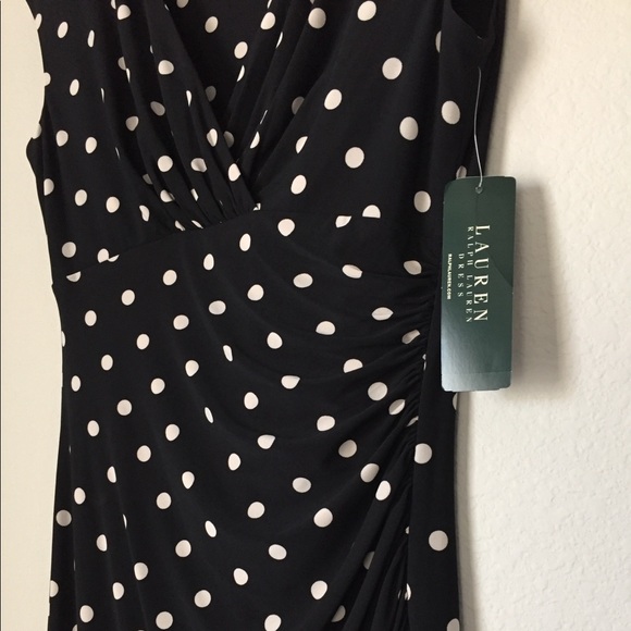 Lauren Ralph Lauren Black Polka Dot Dress - Picture 2 of 8