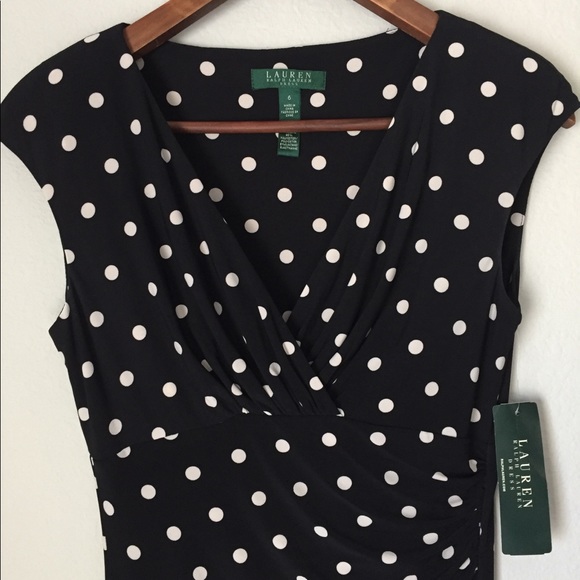 Lauren Ralph Lauren Black Polka Dot Dress - Picture 3 of 8