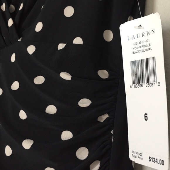Lauren Ralph Lauren Black Polka Dot Dress - Picture 5 of 8