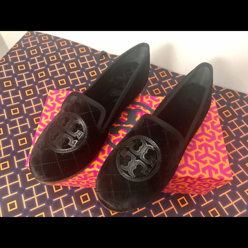 🌲🎁🎉HP🎉Tory Burch Quilted Billy Slipper-Velvet - Picture 7 of 8