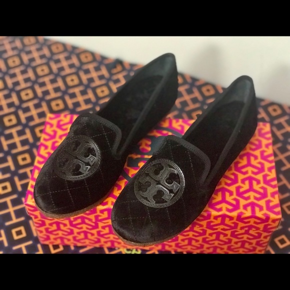 🌲🎁🎉HP🎉Tory Burch Quilted Billy Slipper-Velvet - Picture 2 of 8