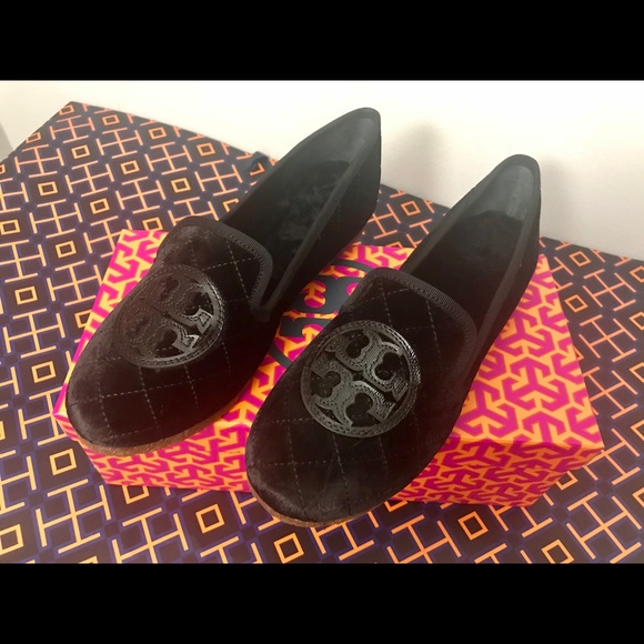 🌲🎁🎉HP🎉Tory Burch Quilted Billy Slipper-Velvet - Picture 3 of 8