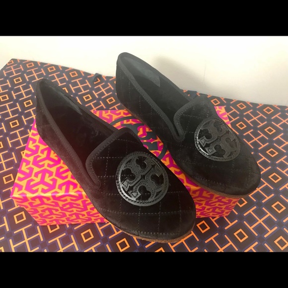 🌲🎁🎉HP🎉Tory Burch Quilted Billy Slipper-Velvet - Picture 4 of 8
