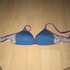 Purple and blue bra