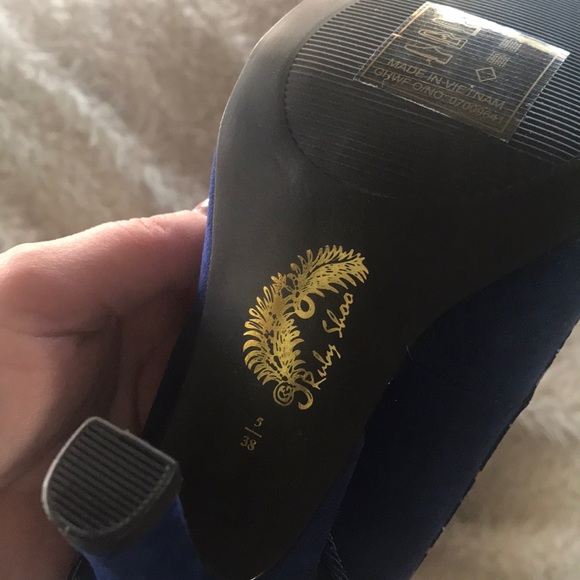 Ruby Shoo - Blue Suede Heels - Picture 3 of 3