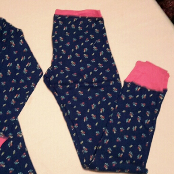 NWT Navy Floral Thermal Pajamas (I11-18-1) - Picture 8 of 8