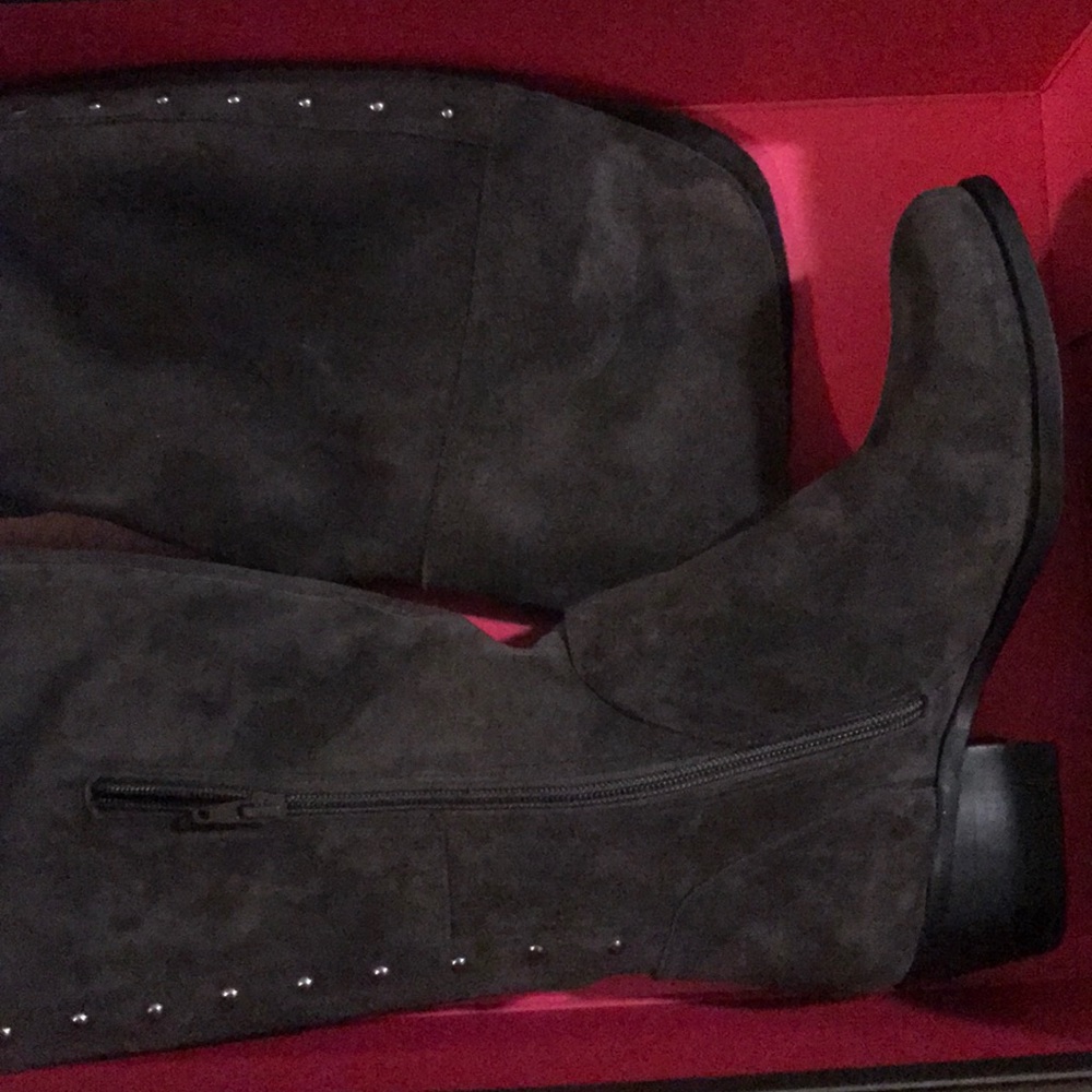 Vince Camuto grey knee-high boots