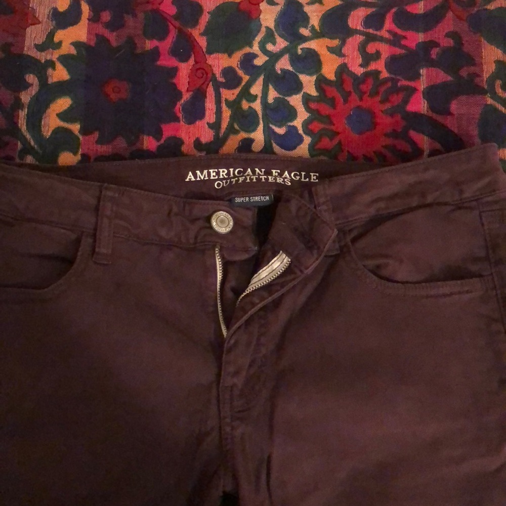 Purple AE jeggings