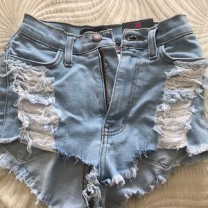 High waisted jean shorts size XS, never worn!