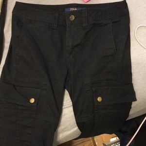 Polo blue label black cargo skinny pants
