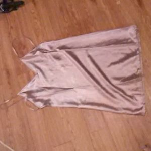Champaign color silk dress, never worn before