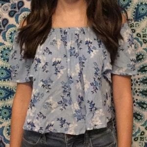 Short sleeve off the shoulder top