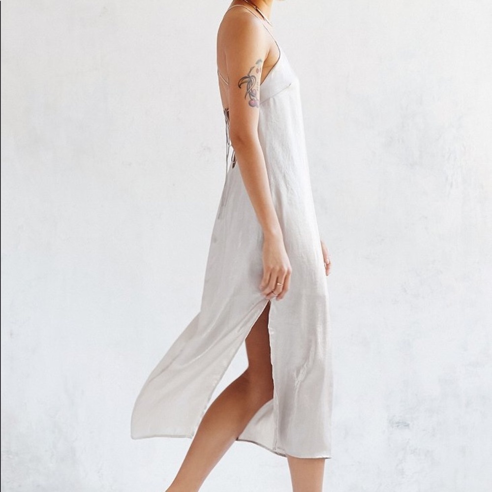Urban outfitters satin backless midi dress
