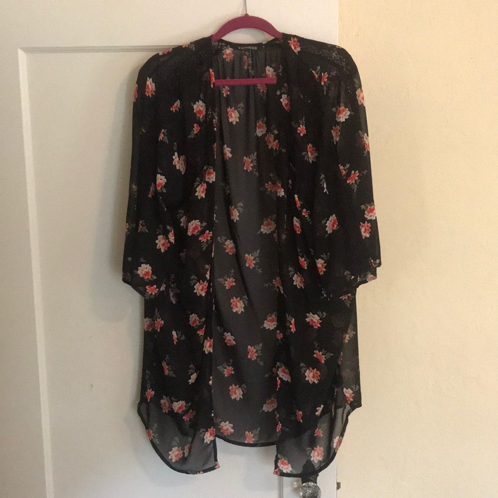 Sheer shawl top thing