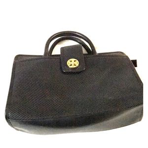 Tori Burch black leather handbag