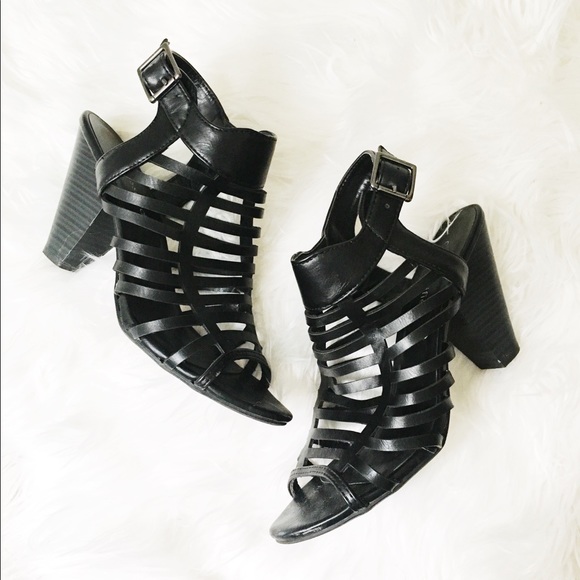 Shoes - black strapped heels Shoes - black strapped heels