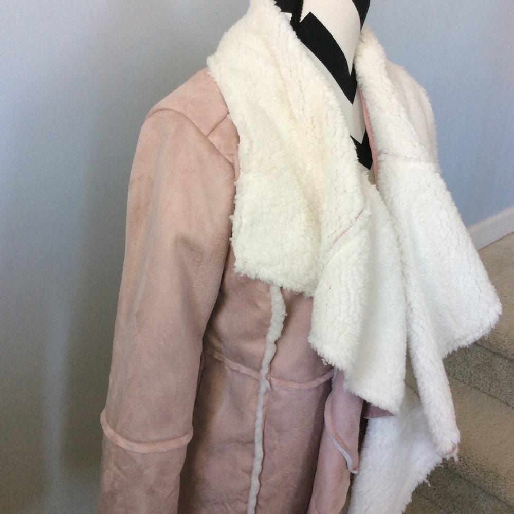 ❤️1 Small Left❤️Faux Suede & Sherpa Open Jacket - Picture 2 of 8