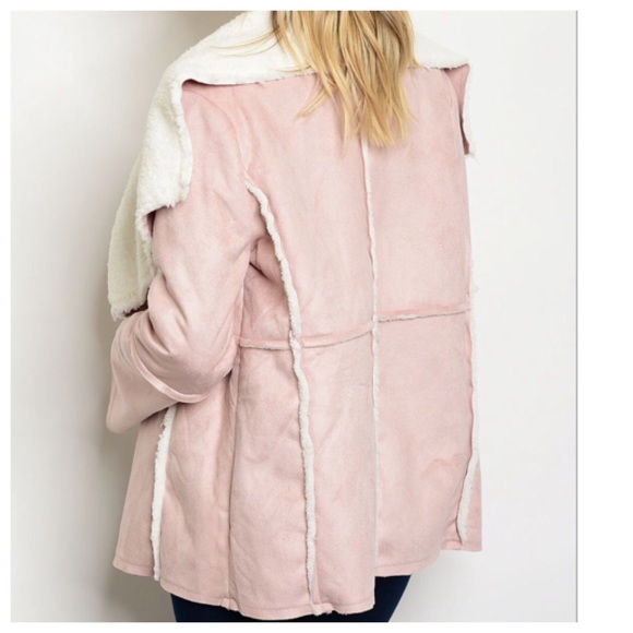 ❤️1 Small Left❤️Faux Suede & Sherpa Open Jacket - Picture 6 of 8