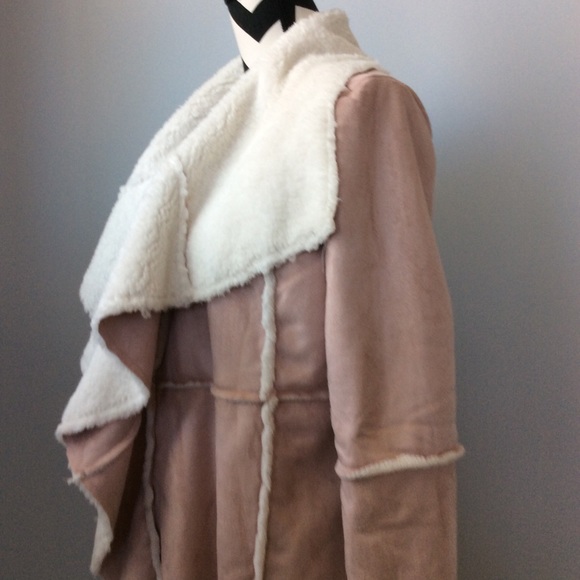 ❤️1 Small Left❤️Faux Suede & Sherpa Open Jacket - Picture 3 of 8