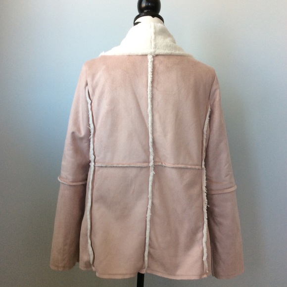 ❤️1 Small Left❤️Faux Suede & Sherpa Open Jacket - Picture 4 of 8