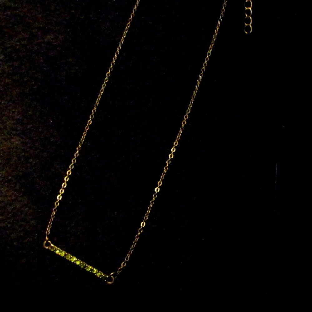 Glittery Green Necklace