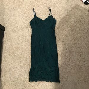 Forrest green lace dress