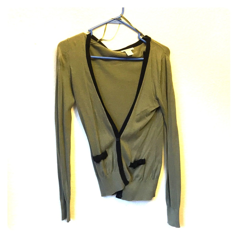Olive green cardigan