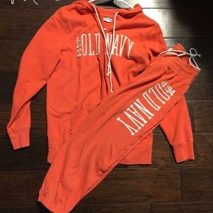 Sweatpant and hooded jacket