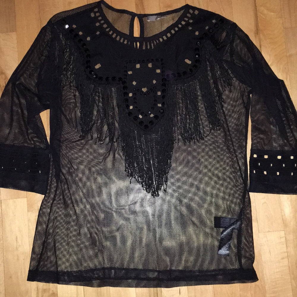 ASOS Embellished Fringe Top