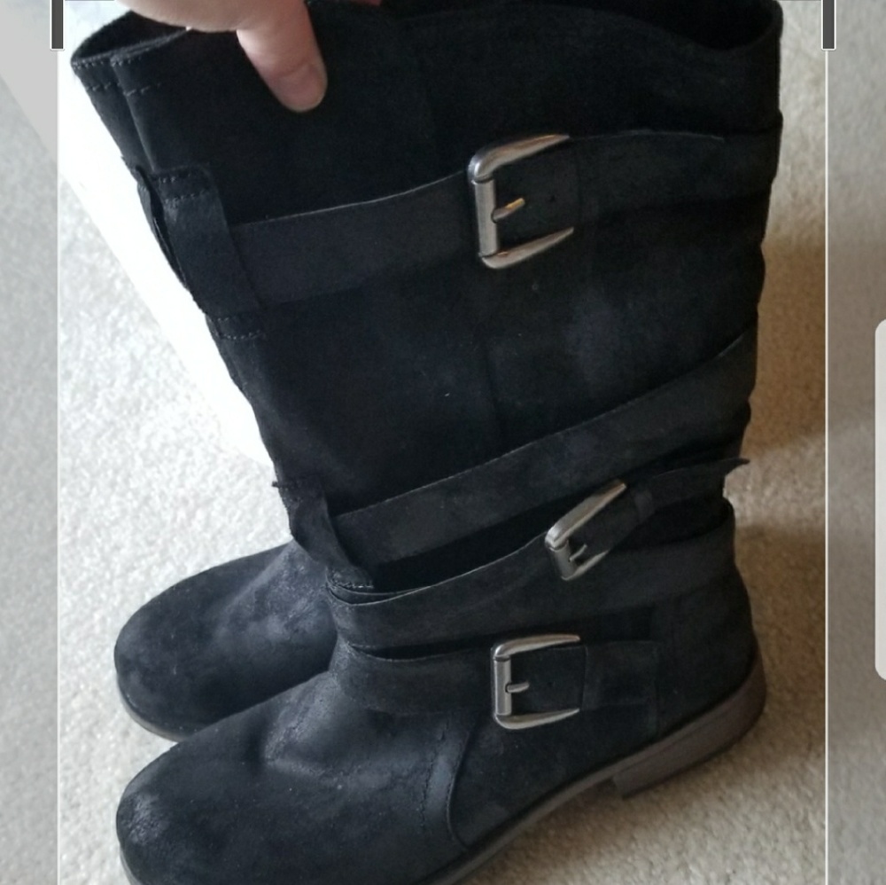Unworn Maurices Black Suede Boots, Sz 9
