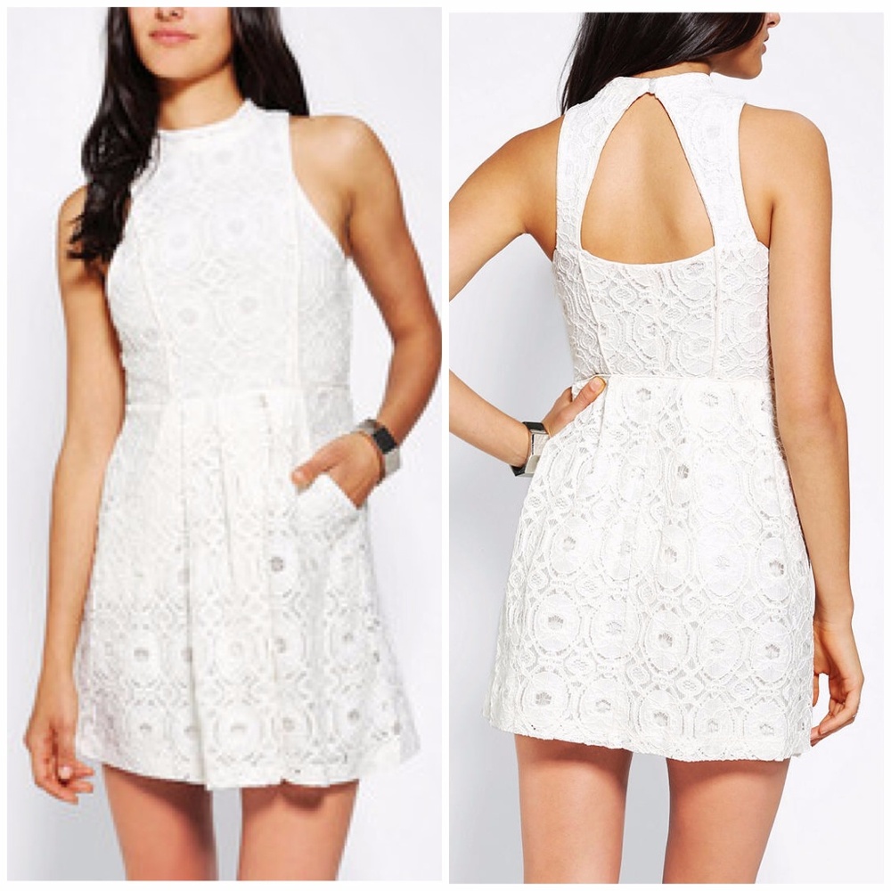 Kimchi Blue Jackie High-Neck Lace Dress