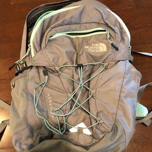 The NorthFace backpack, gray and teal