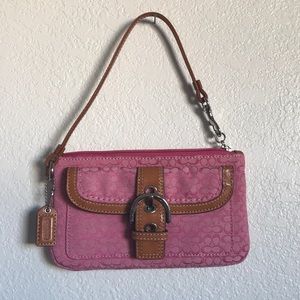 Authentic Pink Coach Wristlet