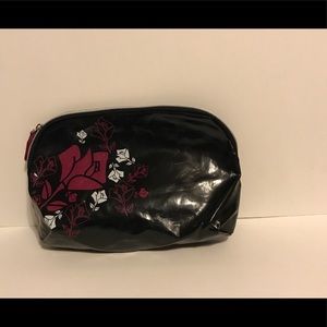Lancôme black patent makeup bag