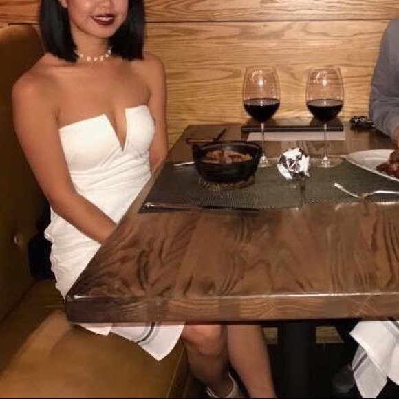 Bebe White Strapless Dress - Picture 6 of 6