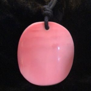 Pink conch shell necklace from Belize