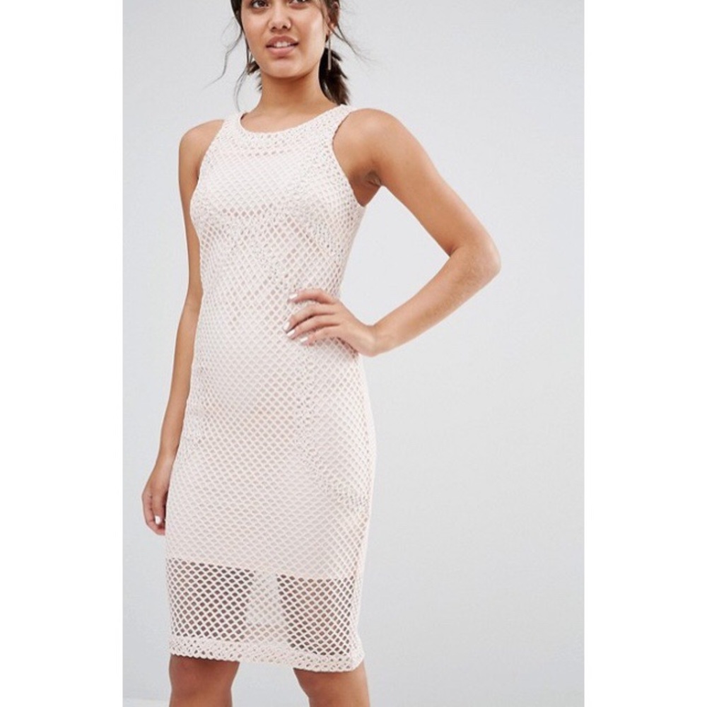 River Island Cornelli Lace Pencil Dress - Size 4