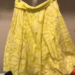 Yellow floral Jcrew skirt